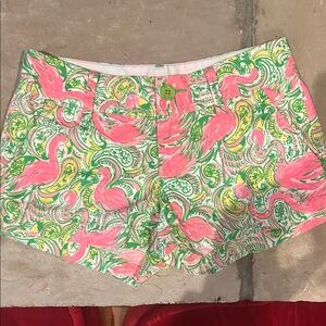 Lilly Pulitzer Women's Pink and Green Printed Walsh Shorts